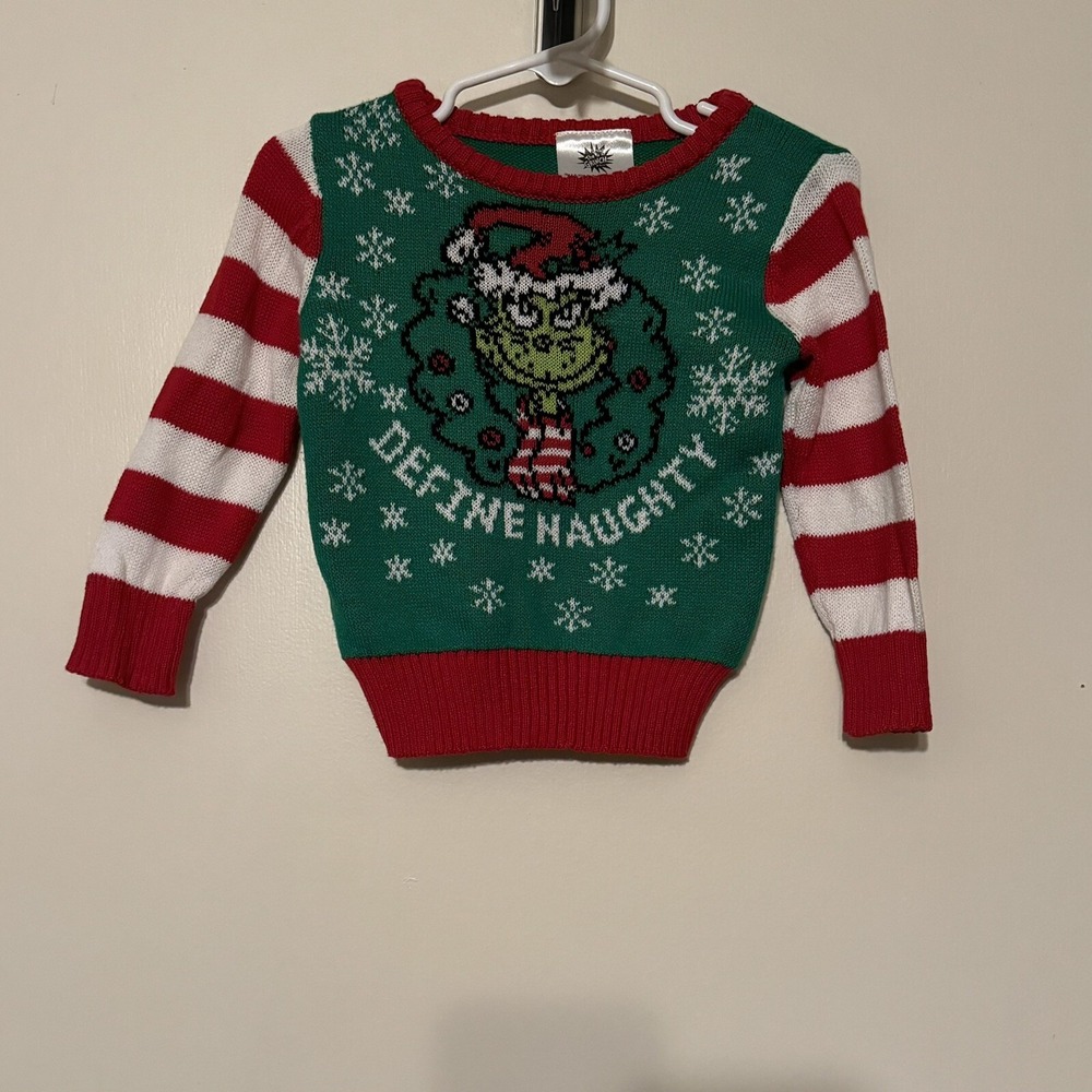 The Grinch Christmas Infant Baby Sweater Shirt, Size 6-9 Months, Unisex, Xmas